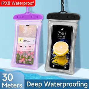Universal IPX8 waterproof dry bag phone pouch for diving and swimming activities