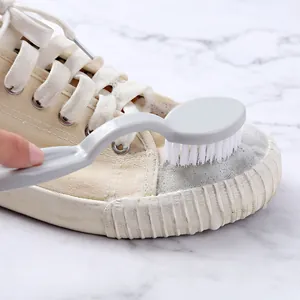 Dual Head Long Handle Cleaning Shoe Brush Soft Bristle Scrubber For Sneakers Canvas Shoes Boots Household Cleaning Tool