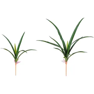 Realistic artificial Cymbidium orchid leaves for home decor flower arrangements