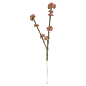 Rama de bayas de arroz artificiales rosa para arreglos florales de boda y hogar