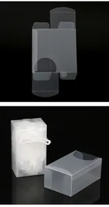 Frosted plastic storage box for kitchen sink filter nets shown in vertical and flat views