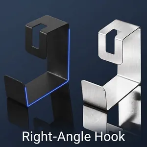 No-punch stainless steel wall hooks for washbasin and kitchen cutting board storage