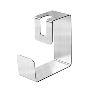 Durable stainless steel wall-mounted washbasin hook for kitchen bathroom