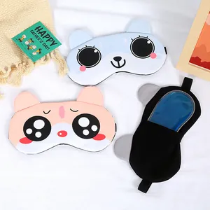 Cartoon animal sleep mask with gel ice pack for cold and hot therapy relief