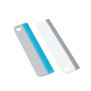 Lot de raclettes de nettoyage de vitres double face pour fenêtres et miroirs gris