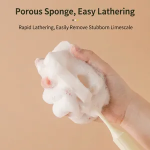 Long handle sponge cup brush with soft sponge for efficient foam cleaning and scale removal.