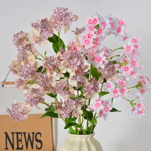 Elegant artificial long-stemmed snow orchid bouquet for home decor centerpiece