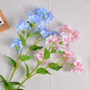Elegant artificial long-stem snow orchid hydrangea bouquet for minimalist home decor