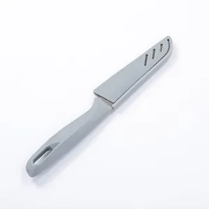 Cuchillo pelador gris portátil con funda protectora ventilada para frutas y verduras