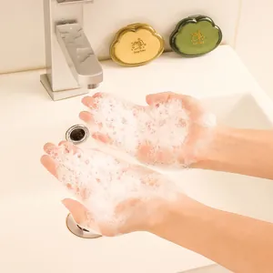 Portable disposable soap flakes in a cute cloud-shaped box for travel and hand washing
