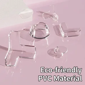 Transparent PVC table corner protectors for baby safety and furniture protection