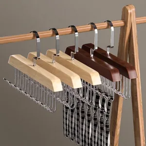 Multifunktionaler Holzbügel mit Wellenhaken aus Metall für Camisoles und Zubehör