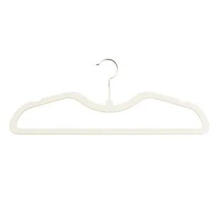 Non-slip Flocked Velvet Clothes Hangers Short Neck Space Saving Hangers For Wardrobe Closet Organizing Non-marking Hanger Set