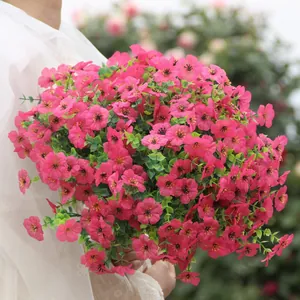 Realistisches Künstliches Stiefmütterchen Bouquet Seide Kunststoff Kunstblumen Für Außen Garten Hof Haus Büro Hochzeit Tischdeko Lebendige Blumenarrangement