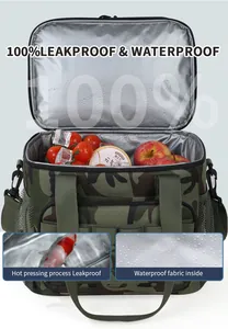 Detailansicht der Camouflage-Kühltasche mit 100 % auslaufsicherem und wasserdichtem Innenfutter
