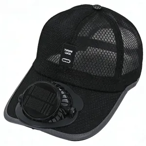 Adult Summer Solar Powered Fan Hat Breathable Mesh Baseball Cap Sun Protection Outdoor Adjustable Cooling Hat For Men Women