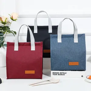 Sac à Déjeuner Isotherme en Tissu Oxford Portable Avec Doublure en Aluminium Sac Thermique pour Pique-Nique Travail École