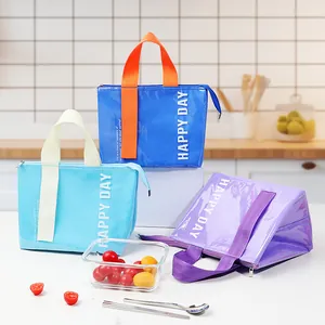 Grote Capaciteit Geïsoleerde Lunchtas Waterdicht Oxford Doek Thermische Bento Tas Draagbare Picknicktas Voor Kantoor School Buiten