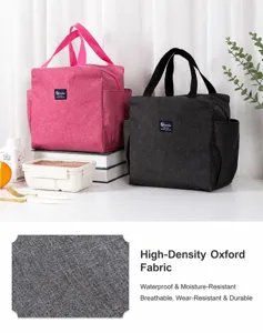 Gros plan sur la texture en tissu Oxford haute densité pour sacs à lunch isothermes