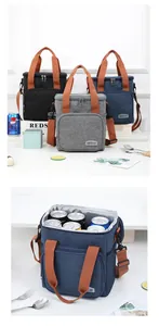 Detailansicht großer isolierter Kühltaschen mit wasserdichter Folie für Picknicks.