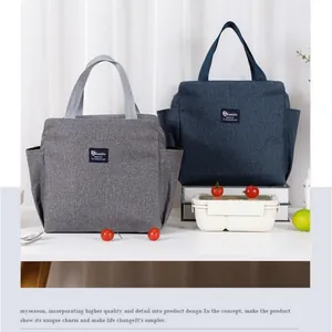 Bolsa de Almuerzo Aislada Portátil Gran Capacidad Tela Oxford Bolsa Térmica para Trabajo Escuela Picnic Almacenamiento Alimentos