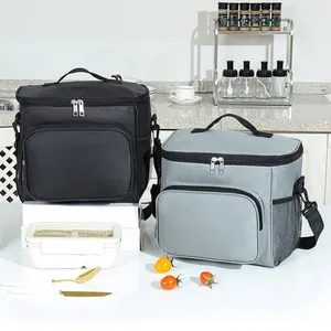 Large Insulated Lunch Bag Oxford Cloth Thermal Cooler Box Portable Waterproof Bento Tote Bag For Work School Picnic Outdoor Camping
