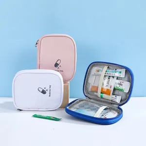 Portable medicine storage bag for travel and first aid kit organization.