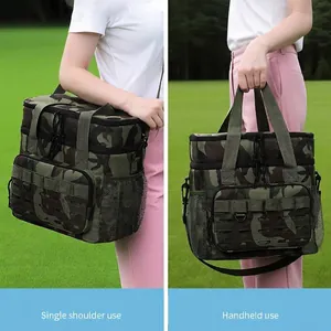 Große isolierte Picknicktasche mit Tarnmuster und Doppelschicht für Outdoor-Camping