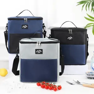 Grand Sac Isotherme en Tissu Oxford Sac Glacière Thermique Pour Camping Extérieur Pique-nique Conservation Des Aliments Sac à Main Imprimé Avec Bandoulière