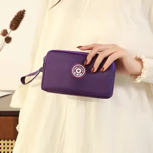 Pochette de téléphone violette à trois couches avec dragonne et logo étoile