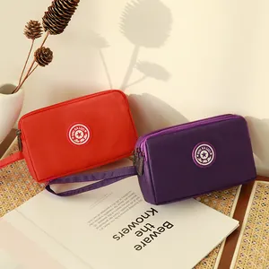 Pochette de téléphone en tissu à trois couches pour appareils 7 pouces avec sangle