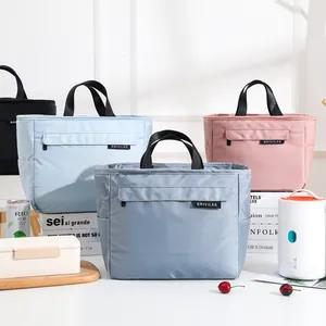 Waterproof Oxford Cloth Insulated Lunch Bag Large Capacity Thickened Handheld Bento Bag For Work School Picnic