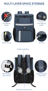 Détails du sac à dos de pique-nique isotherme avec rangement multicouche et dos respirant