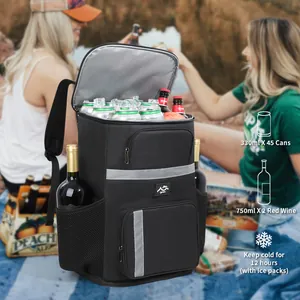 Sac à Dos Isotherme de Grande Capacité Sac de Pique-nique Imperméable Sac Glacière pour Camping en Plein Air Randonnée Conservation des Aliments