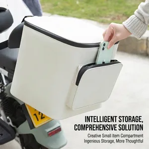 Large white waterproof storage bag for electric bikes and motorcycle helmets