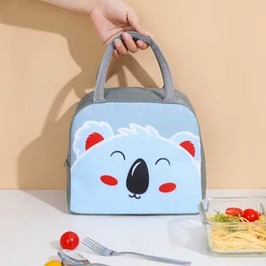 Niedliche blaue Koala isolierte Lunchtasche für Schule und Büro Mittagessen