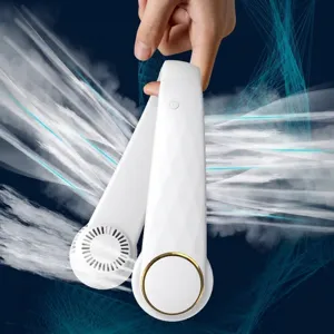 Ventilateur de cou sans pales portable avec sorties d'air haut et bas blanc
