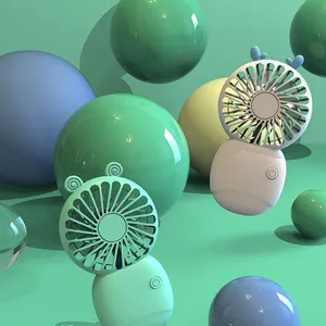 Portable Mini USB Rechargeable Fan Cute Animal Ear Handheld Desktop Fan With Phone Stand 3 Speed Personal Cooling Fan For Office Travel Home