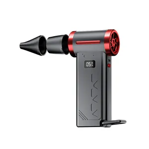 Portable handheld turbo jet fan with LED display and 6-speed adjustable power mode