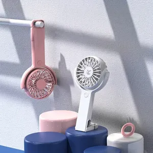Draagbare roterende miniventilator met ophanghaak voor bureau en buiten