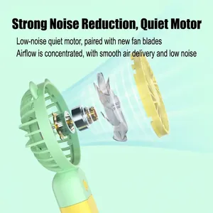 Internal components of portable cartoon handheld USB fan with quiet motor structure