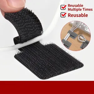 Heavy-duty self-adhesive hook and loop cable organizer ties for wire management