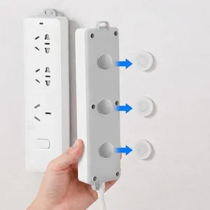 Strong magnetic wall-mounted holder for power strip and remote control, punch-free