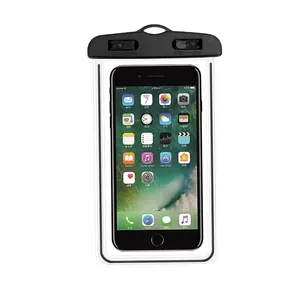 Universal Luminous Waterproof Phone Case Transparent PVC Touch Screen Mobile Pouch With Lanyard For Swimming Diving Drifting