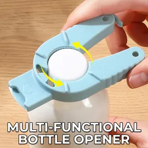 Multifunctional Bottle Opener Plastic Manual Twist Off Lid Gripper For Soda Water Beer Cans Effortless Japanese Style Kitchen Gadget For Weak Hands