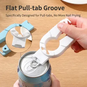Ergonomic multifunctional 3-in-1 bottle opener tool for easy soda can and jar opening