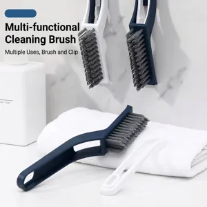 Multipurpose 2-in-1 crevice cleaning brush for kitchen bathroom stove and floor gaps
