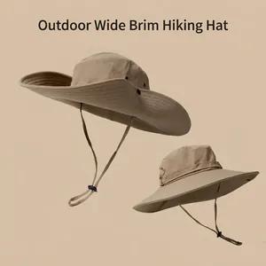 Western Cowboy Sun Hat For Men Women Outdoor Hiking Fishing Hat Large Brim UV Protection UPF 50 Breathable Foldable Safari Hat