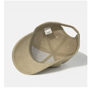 Interior detail view showing the cotton material tag and quality stitching of the cap.