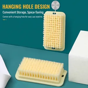 Soft bristle laundry brush with hanging hole design for easy storage and cleaning